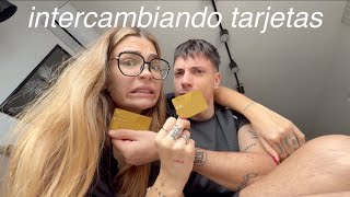 INTERCAMBIANDO TARJETAS CON MI NOVIO POR UN DIA [upl. by Enaej]