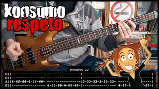 KONSUMO RESPETO  Me desespero BASS TABS lyrics  PDF [upl. by Martin]