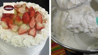 Stabilized Whipped Cream Frosting  Easy Frosting Recipe [upl. by Hackney806]