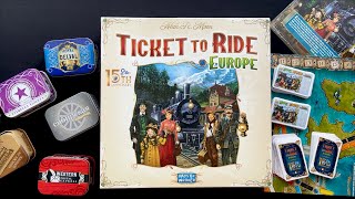 Распаковка Ticket to Ride Europe – 15th Anniversary [upl. by Nagrom]