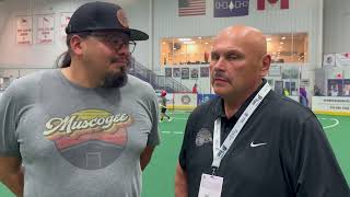 Haudenosaunee Mens Coach Roger Chrysler talks to Decolonize Sports about win over Ireland [upl. by Aelhsa]