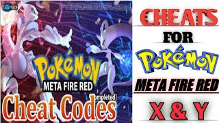 Pokemon meta fire red X ampY all Cheat codes  ROYAL ARMY [upl. by Fujio]