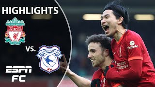 Jota Minamino amp Elliott fire Liverpool past Cardiff  FA Cup Highlights  ESPN FC [upl. by Demmer]