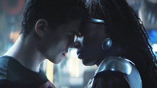 Titans 3x12  Kiss Scene — Conner and Blackfire Joshua Orpin and Damaris Lewis [upl. by Novert239]