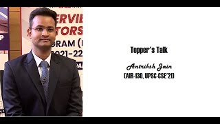 Toppers Talk Antriksh Jain AIR130  CSE21 with IAS with Shrishti youtube channel [upl. by Burney]