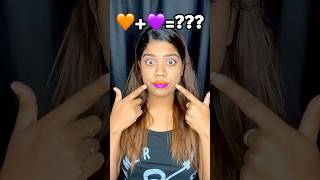 Crazy Lipstick Mixing Technique 🧡💜😳❓❓❓shorts makeuphacks trendingshorts [upl. by Arjan]