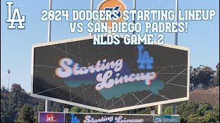 LOS ANGELES DODGERS vs SAN DIEGO PADRES LINEUP INTRODUCTIONS  GAME 2 NLDS  2024 Postseason [upl. by Plunkett97]