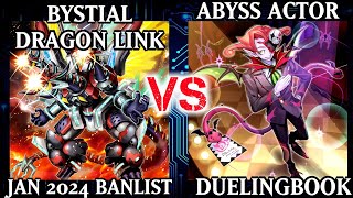 Bystial Dragon Link vs Abyss Actor  High Rated  Dueling Book [upl. by Otnas295]