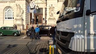 Foyles War being filmed at the Pier Head Liverpool  09th March 2014 [upl. by Dorine773]