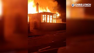 Rangiora house linked to a murder gutted by fire WATCH [upl. by Vaclava]