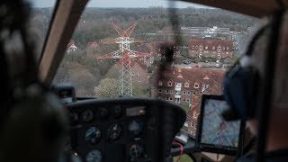 Leitungskontrollen per Helikopter Im Tiefflug über Oldenburg [upl. by Rikki673]