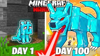 I Survived 100 Days as a DIAMOND WOLF in HARDCORE Minecraft [upl. by Nwahsed]