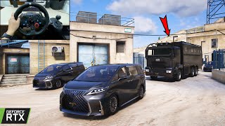 Robbing MAFIA CONVOY Transporting Drug in GTA 5  Lexus LM300h Gameplay [upl. by Matias]