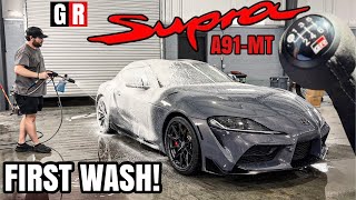 First Wash Toyota A91MT Supra  Satisfying Car Detailing Transformation  ASMR [upl. by Sikorski33]