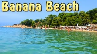 Banana beach  Skiathos Greece [upl. by Assillam]