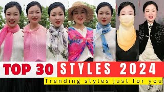 The 30 Sunscreen fashion scarf trends for summer Scarf tying sun protect scarfwearing [upl. by Porush]