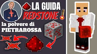 COME FUNZIONA E SI USA LA PIETRA ROSSA REDSTONE SU MINECRAFT PS4 SWITCH XBOX PE BEDROCK PS5 [upl. by Fabi]