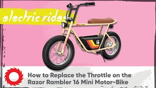 How to Replace the Throttle on the Razor Rambler 16 Mini MotorBike [upl. by Eniliuqcaj962]