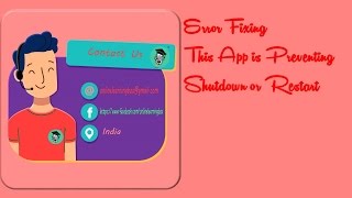 How to solved This App is Preventing Shutdown or Restart tutorial hindi [upl. by Harat]