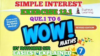 exercise 121 class 7th wow maths [upl. by Inimod]