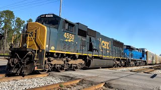 CSX SD70MAC amp CEFX AC44CW Lead I14116 at Crawford FL [upl. by Radcliffe511]