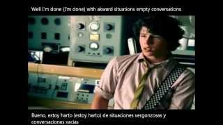 SOSJonas Brothers Lyrics spanishenglish on screen with official video [upl. by Plate]