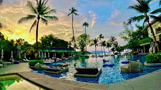 Melia Resort Koh Samui Thailand  Walk Video at sunset [upl. by Anglo]