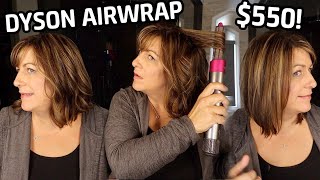 DYSON AIRWRAP with SHORT HAIR FIRST IMPRESSION [upl. by Arral515]