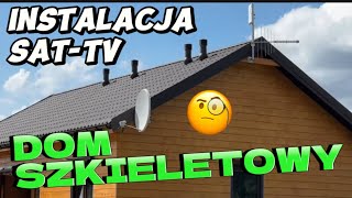 📡79 wizyta u Widza Konin  dom szkieletowy instalacja SATTV multiswitch montaż uchwytu do belki [upl. by Dirgis]