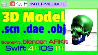 IOS 11 Swift 4 Tutorial  How to Add New 3dModel to Swift Project Blender scn  dae obj [upl. by Hannie]