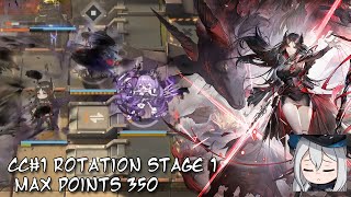 Arknights CC1 Map 1 Yan Fortified Pass Max 350 Points 4 Ops [upl. by Roselane]