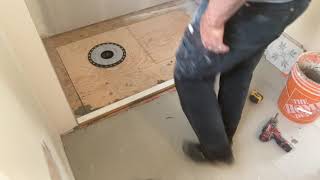 How To Install 30mm Ditra And Low Profile Shower Base [upl. by Mab852]