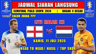 Jadwal Siaran Langsung Semifinal EURO 2024 Malam Ini  BELANDA vs INGGRIS  EURO 2024 Live RCTI [upl. by Anoniw123]