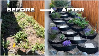 AMAZING TRANSFORMATION Landscaping on a Hill Terrace a Garden for Erosion Control w Dirt Locker® [upl. by Kiri]