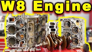 W8 Passat Engine Teardown and Inspection  TINY V8 [upl. by Alburg969]