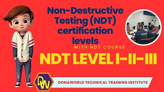 NonDestructive Testing NDT certification levels Dona World Technical Training Institute  NDT [upl. by Nehtanoj]