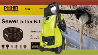 UNCLOGGING my kitchen sink with a PRESSURE WASHER and the POHIR Sewer Jetter Kit [upl. by Annaeg708]