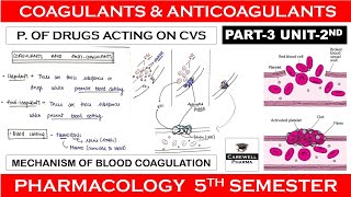 Coagulants and Anticoagulants  Mechanism of Blood Coagulation  P3 Unit 2  Pharmacology 5th sem [upl. by Ipoillak822]