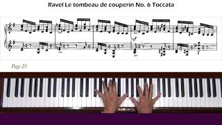 Ravel Le tombeau de couperin 6 Toccata Piano Tutorial Part 1 [upl. by Acinorehs529]