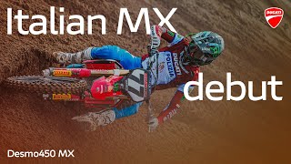 The debut of Ducati Desmo450 MX in the 2024 Italian Motocross Championship [upl. by Sisely230]