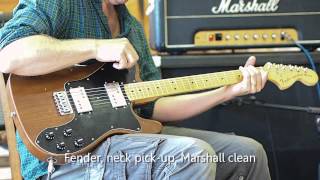 Comparison Lollar Regal Creamery Extra Width and 78 Fender Telecaster Deluxe Wide Range pickups [upl. by Aihsein]