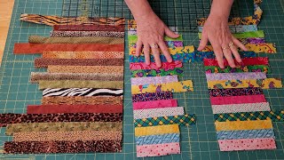 Making 2 complete quilts starting with leftover strip sets [upl. by Assirac518]