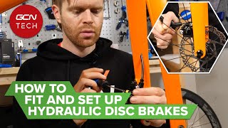 How To Fit amp Set Up Shimano Road Bike Hydraulic Disc Brakes  GCN Techs Full Setup amp Installation [upl. by Odama]