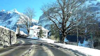 Switzerland 107 Camera on board Grindelwald BE in winter [upl. by Naraj]