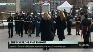 Vice Regal Salute Canada  Opening of Parliament 2019 [upl. by Strain912]