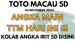 PREDIKSI MACAU 5D 04 NOVEMBER 2024  BOCORAN TOTO MACAU 5D HARI INI  TTM 5D  RUMUS TOTO MACAU 5D [upl. by Giefer122]