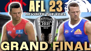 2021 AFL GRAND FINAL MELBOURNE VS WESTERN BULLDOGS  AFL23 HISTORIC REPLAYS  AFL23 GRANDFINAL [upl. by Arda806]