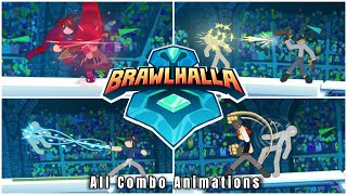 Meet The Legends  ALL Combos Stick Figure Brawlhalla Stick Nodes Animation [upl. by Avi249]