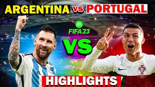 Argentina vs Portugal Football Match 2024  Ronaldo vs Messi  World Cup Qualification Match [upl. by Leonanie]