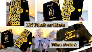 How to make Nikah booklet  Nikah certificate tutorial  DIY Nikah certificate foryou viralvideo [upl. by Kuhlman958]